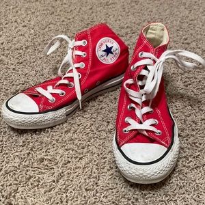 Unisex Red high top Converse